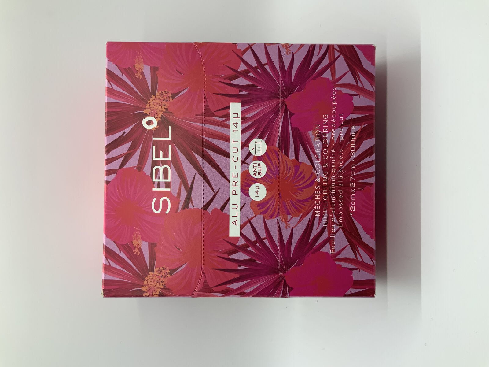 Sibel Aluminiumfolie, Bögen, 12 x 27 cm, rosa, 300 Stück